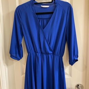 Lush blue long sleeve dress